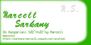 marcell sarkany business card